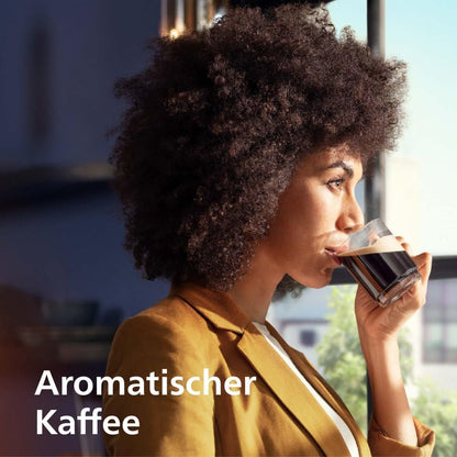 Serie 5500 EP5544/50 Kaffeevollautomat – LatteGo Milchsystem, 20 heiße und kalte Kaffeespezialitäten, 40% leiser mit SilentBrew, QuickStart,Schwarz/Grau